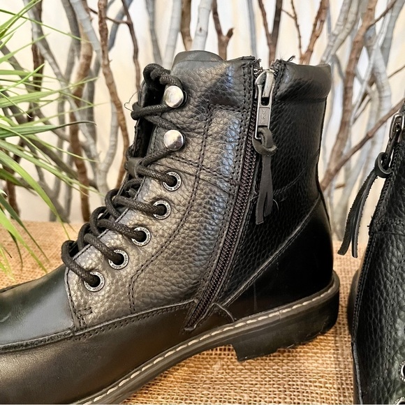 NEW Mark Nason Men’s Lace Up Black Boots Size 8 - Picture 4 of 13